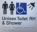 Zenmo Mobi Care Sign Unisex Accessible Shower Right Hand