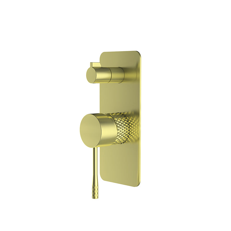 Zenmo Tiara Shower Mixer with Diverter in Brushed Brass