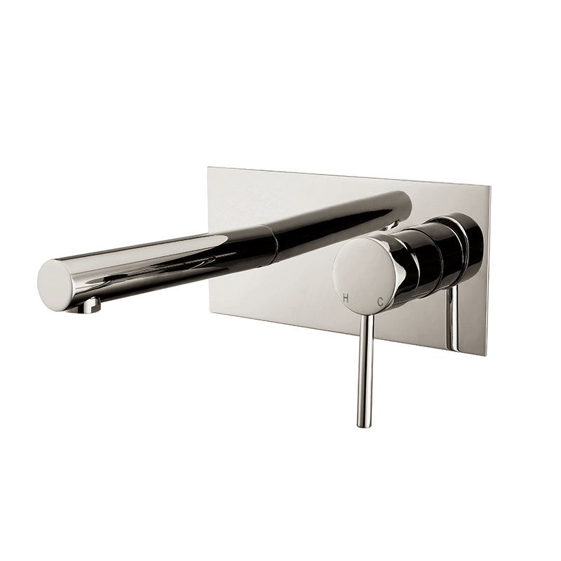 Zenmo Jess Bath Mixer Set with Straight Spout in Brushed Nickel
