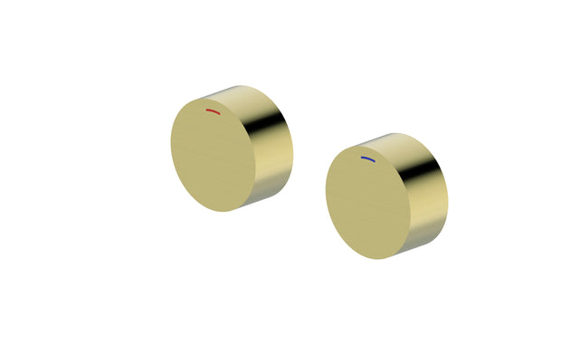 Zenmo Vivo Wall Top Assembly with Spindle Cartridge in Brushed Brass