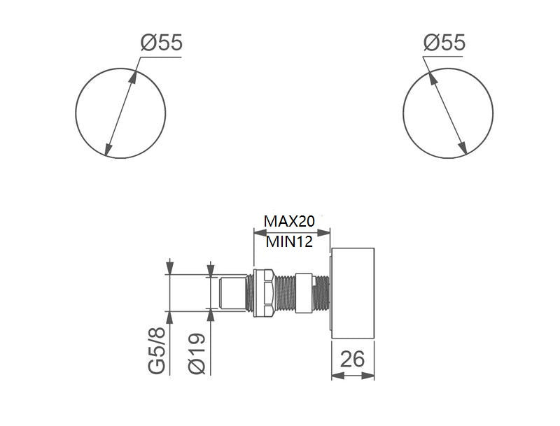 Zenmo Vivo Wall Top Assembly with Spindle Cartridge