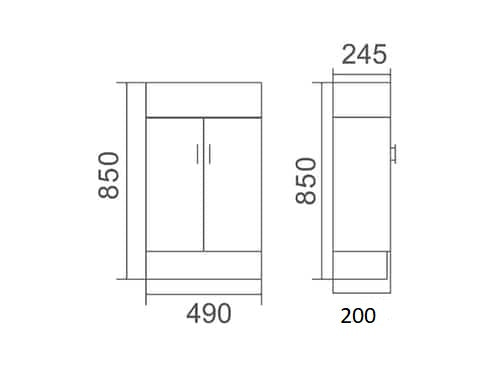 Zenmo Tiny Floor Standing Vanity 500mm