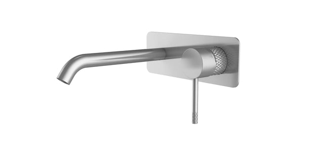 Zenmo Tiara Wall Basin and Bath Set in Brushed Nickel