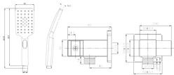 Zenmo Exon 3 Function Hand Shower on Bracket