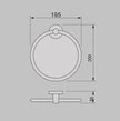 Zenmo Tiara Towel Ring line drawing