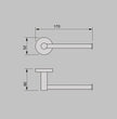 Zenmo Tiara Toilet Roll Holder line drawing