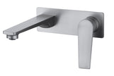 Zenmo Exon Wall Basin and Bath Set Mixer in Brushed Nickel