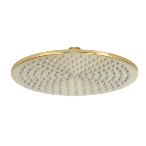 Zenmo Doccia 200mm Round Shower Head in Brushed Brass