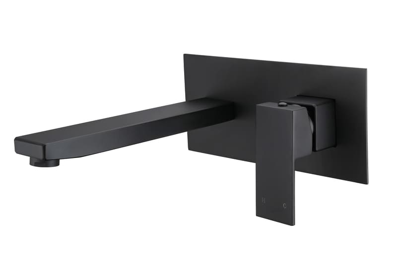Zenmo Acqua Wall Bath and Basin Mixer in Matte Black