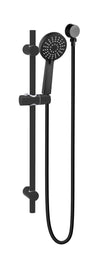 Zenmo Rainjet Shower Head on Rail in Matte Black