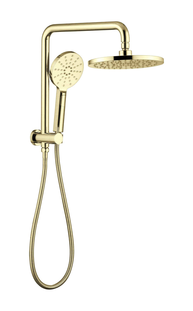Zenmo Mondo Compact Twin Shower Set in Brushed Brass