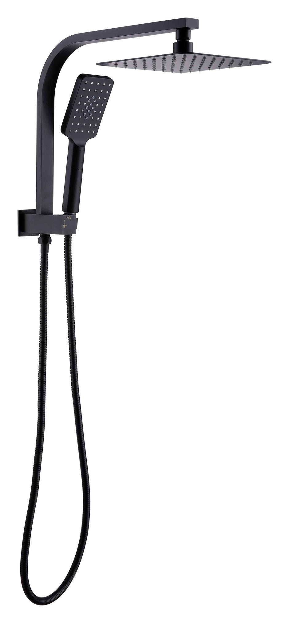 Zenmo Qubi Compact Twin Shower Set in Matte Black