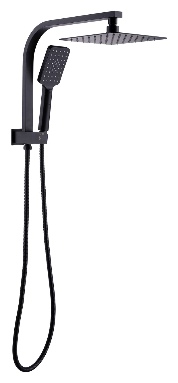 Zenmo Qubi Compact Twin Shower Set in Matte Black