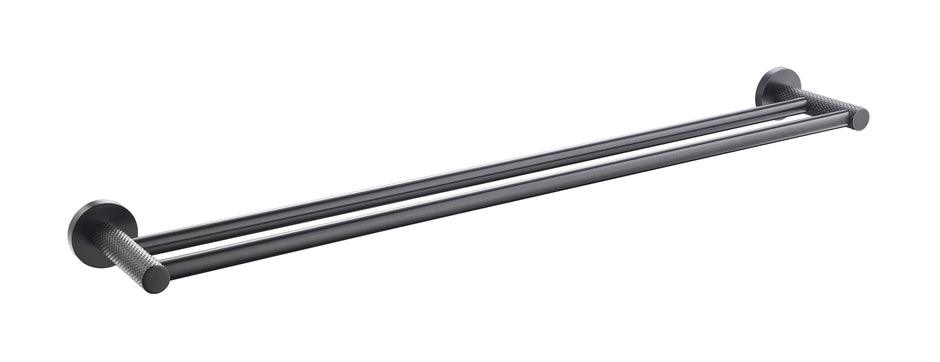 Zenmo Tiara 75cm Double Towel Rail in Gun Metal