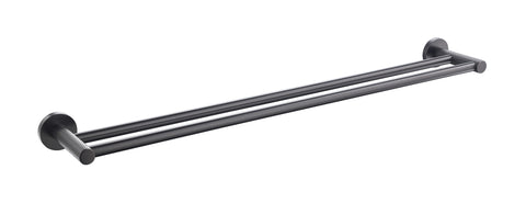 Zenmo Tiara 75cm Double Towel Rail in Gun Metal
