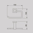 Zenmo Qubi Toilet Roll Holder line drawing