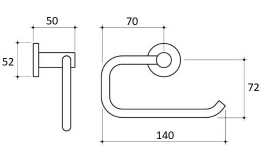 Zenmo Jess Curved Toilet Roll Holder