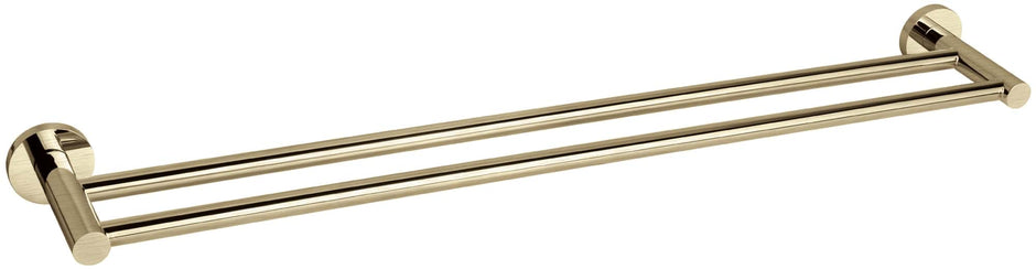 Zenmo Jess 75cm Double Towel Rail in Brushed Brass