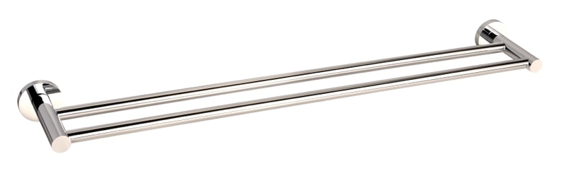Zenmo Jess 75cm Double Towel Rail in Brushed Nickel