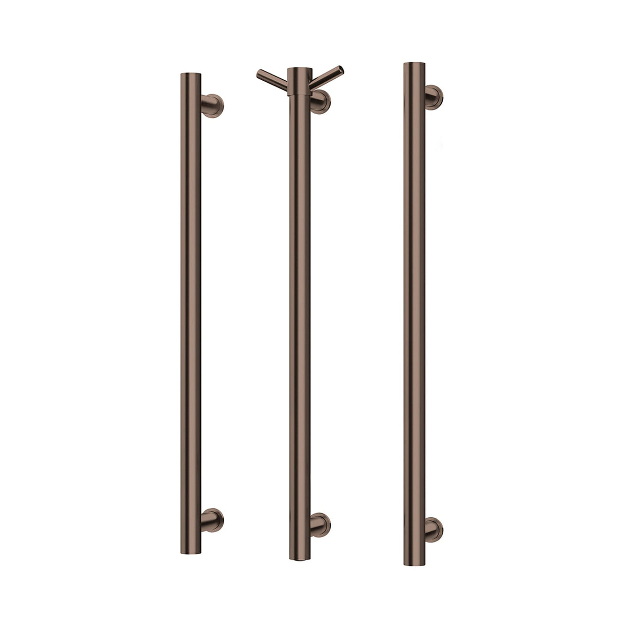 Heated Triple Towel Rail Round 800mm