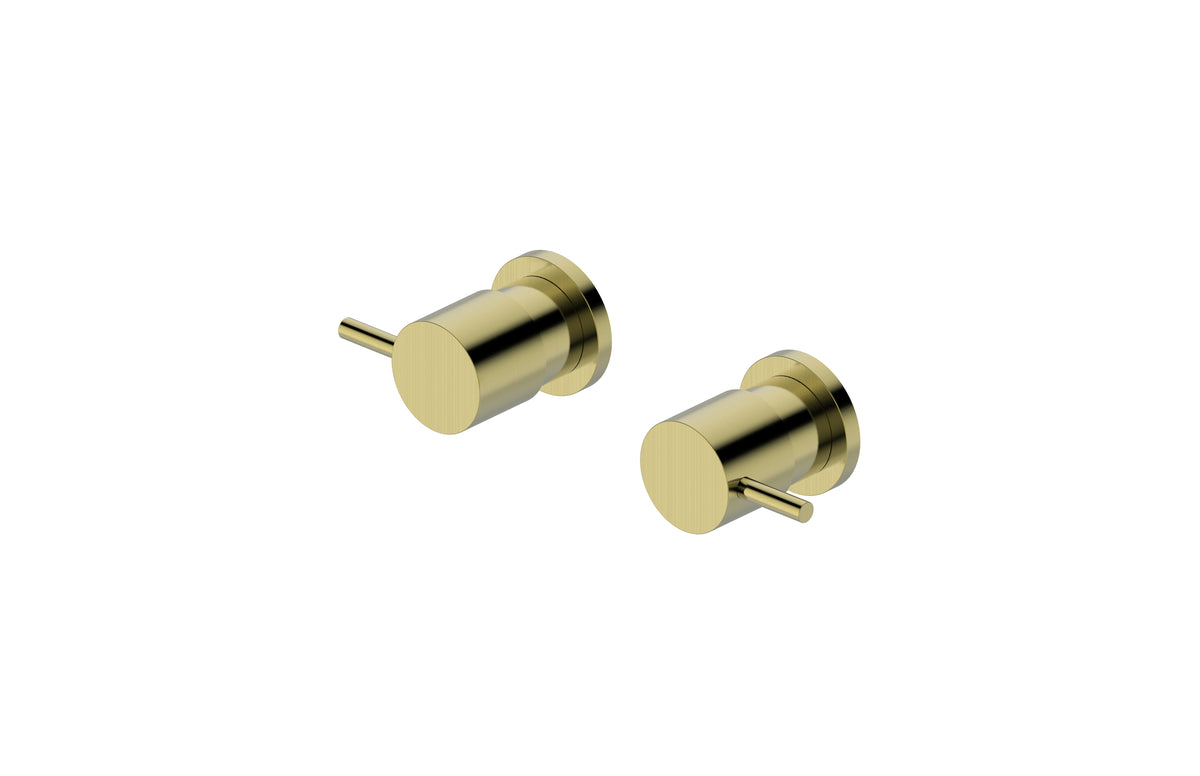 Zenmo Jess Quarter Turn Wall Top Assembly with Ceramic Disc in Brushed Brass