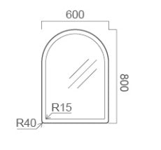 Zenmo Eclipse Arch LED Mirror 600mm