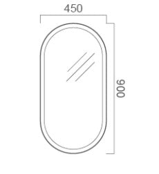Zenmo Eclipse Oval LED Mirror 450mm