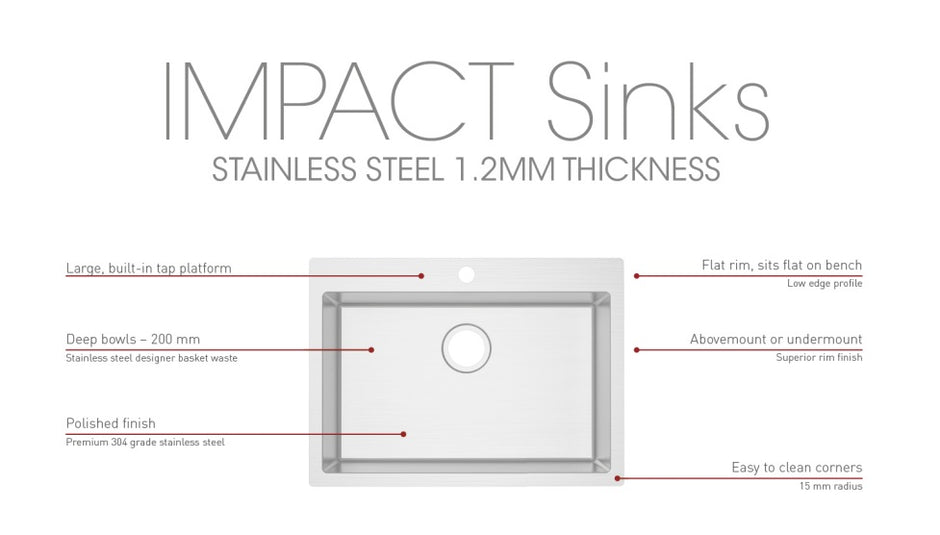 Zenmo Impact 49L Sink with Tap Hole