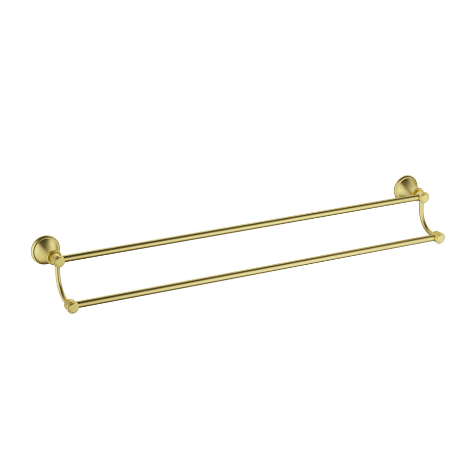 Ikon Clasico Towel Rail Double 600mm in Brushed Gold