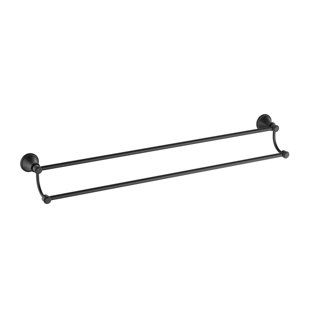 Ikon Clasico Towel Rail Double 600mm in Matte Black