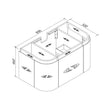 Zenmo Milan Wall Hung Vanity 900mm line drawing
