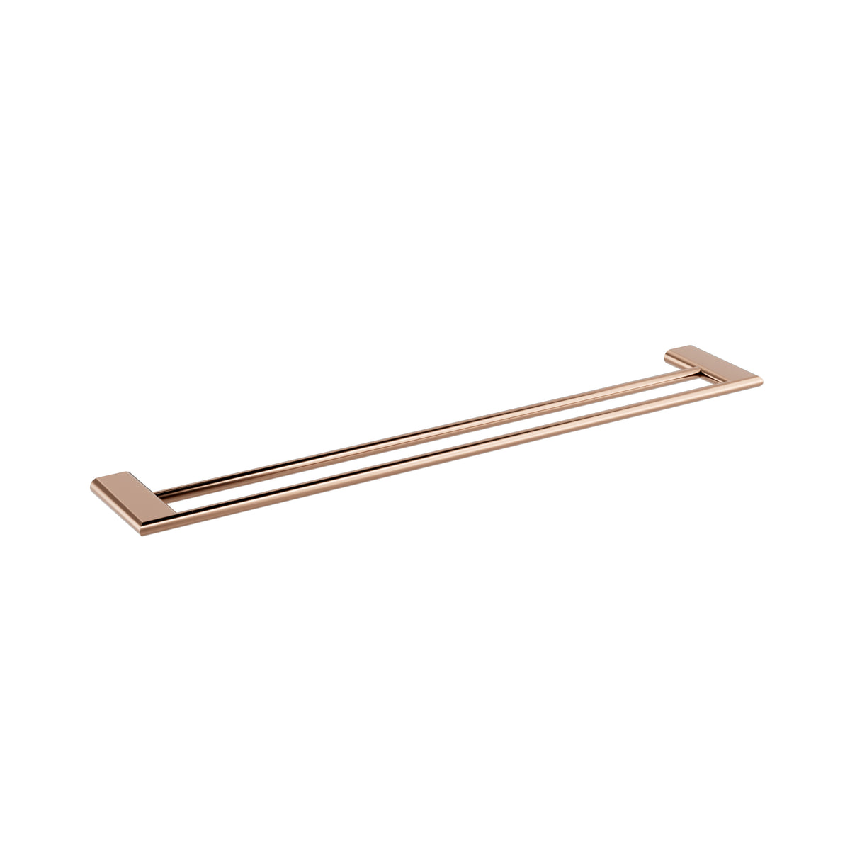 Zenmo Kenzo 75cm Double Towel Rail in Champagne Copper