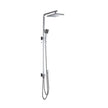 Zenmo Cube Brass Shower Head on Rail with Hand Spray in Chrome