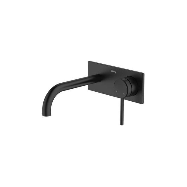 Poco Wall Basin/Bath Set 165mm Lead Free in Black - One cover plate