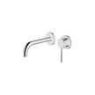 Poco Knurled Wall Basin/Bath Set 165mm Lead Free in Chrome - Two cover plates