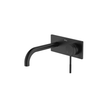 Poco Knurled Wall Basin/Bath Set 165mm Lead Free in Black - One cover plate