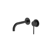 Poco Knurled Wall Basin/Bath Set 165mm Lead Free in Black - Two cover plates