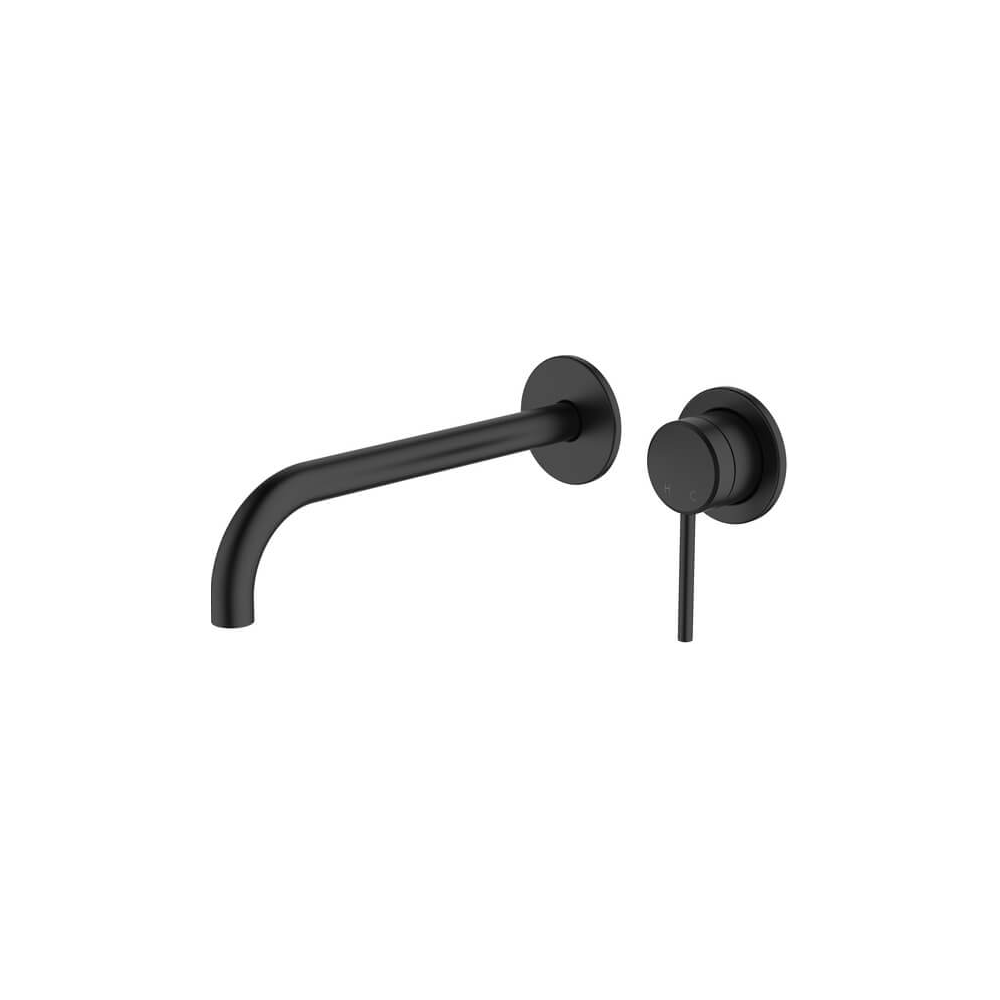 Poco Wall Basin/Bath Set 220mm Lead Free in Black - Two cover plates