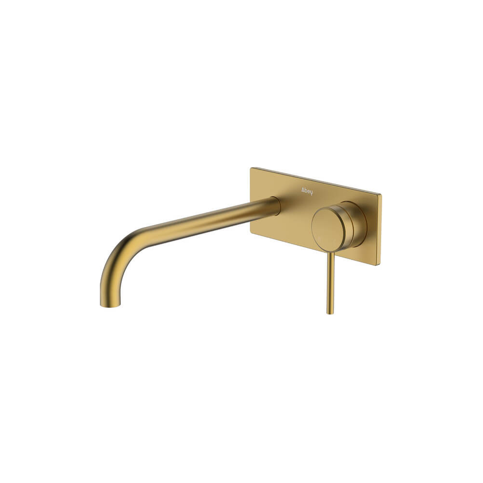 Poco Wall Basin/Bath Set 220mm Lead Free in Brushed Brass - One cover plate