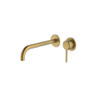 Poco Wall Basin/Bath Set 220mm Lead Free in Brushed Brass - Two cover plates