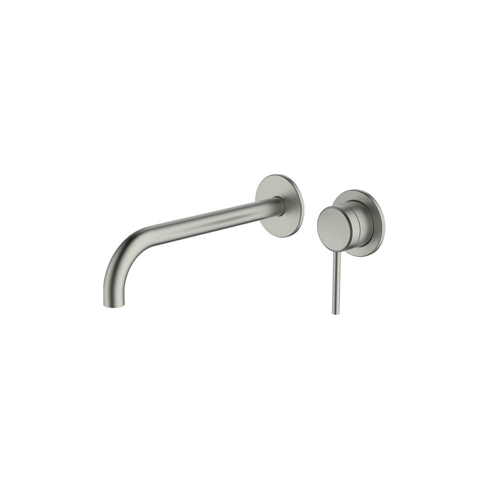 Poco Wall Basin/Bath Set 220mm Lead Free in Brushed Nickel - Two cover plates