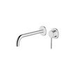 Poco Knurled Wall Basin/Bath Set 220mm Lead Free in Chrome - Two cover plates