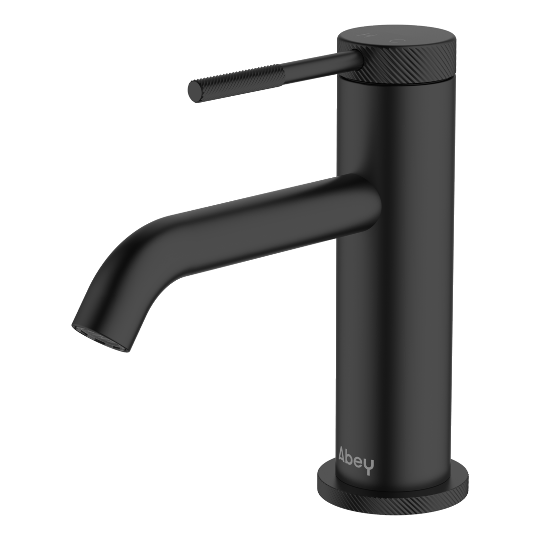 Poco Knurled Basin Mixer in Black
