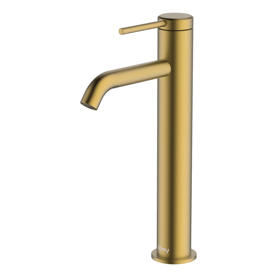 Poco High Basin Mixer in Brushed Brass
