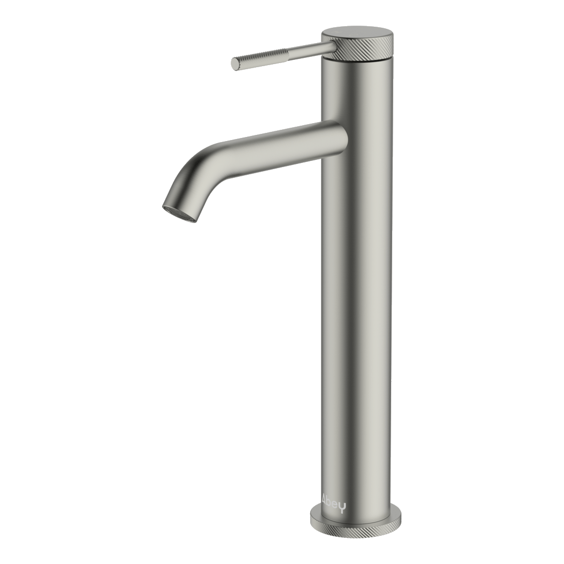 Poco Knurled High Basin Mixer in Brushed Nickel
