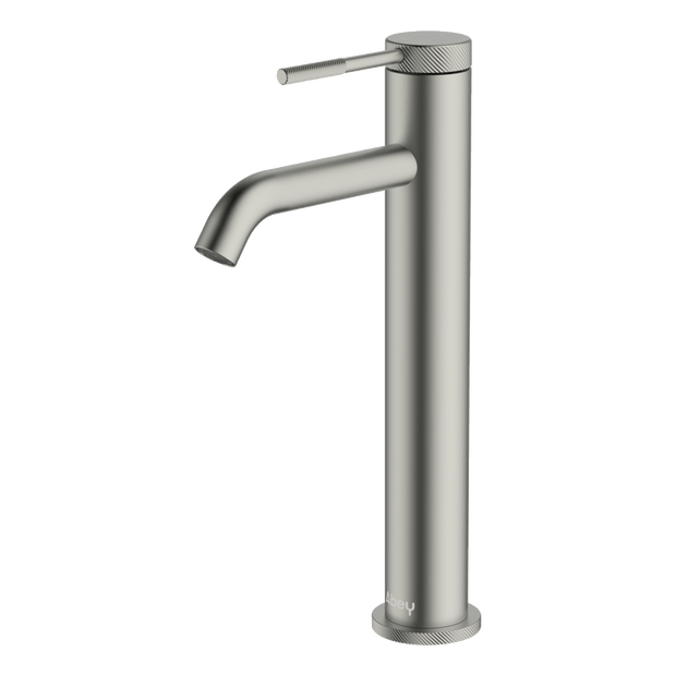 Poco Knurled High Basin Mixer in Brushed Nickel
