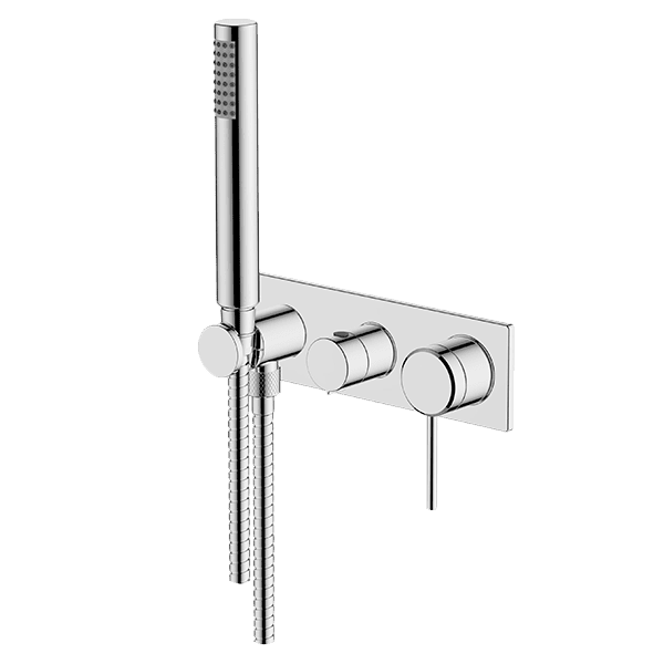Poco 3 Hole Bath/Shower Mixer Set in Chrome