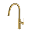 Poco Pull Out Kitchen Mixer in Brushed Brass