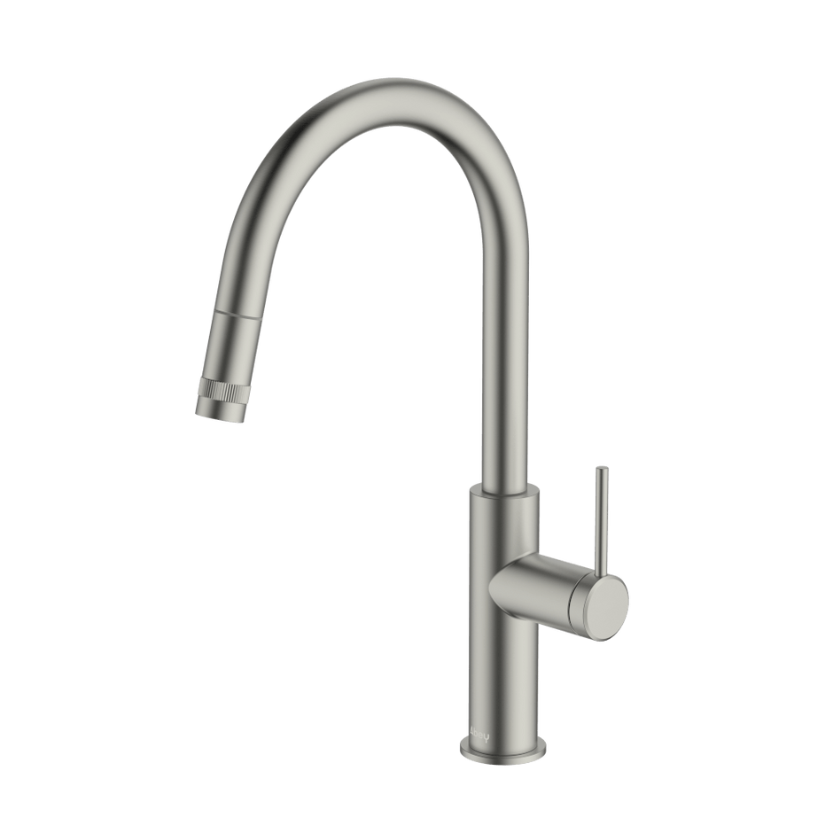 Poco Pull Out Kitchen Mixer in Brushed Nickel