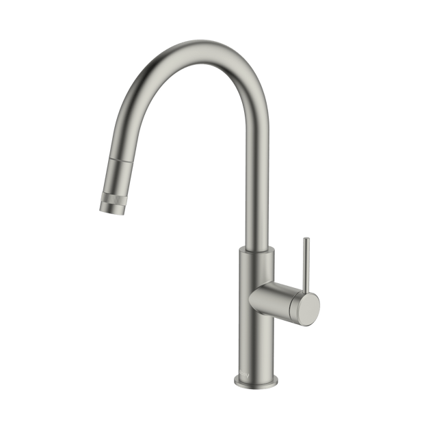 Poco Pull Out Kitchen Mixer in Brushed Nickel